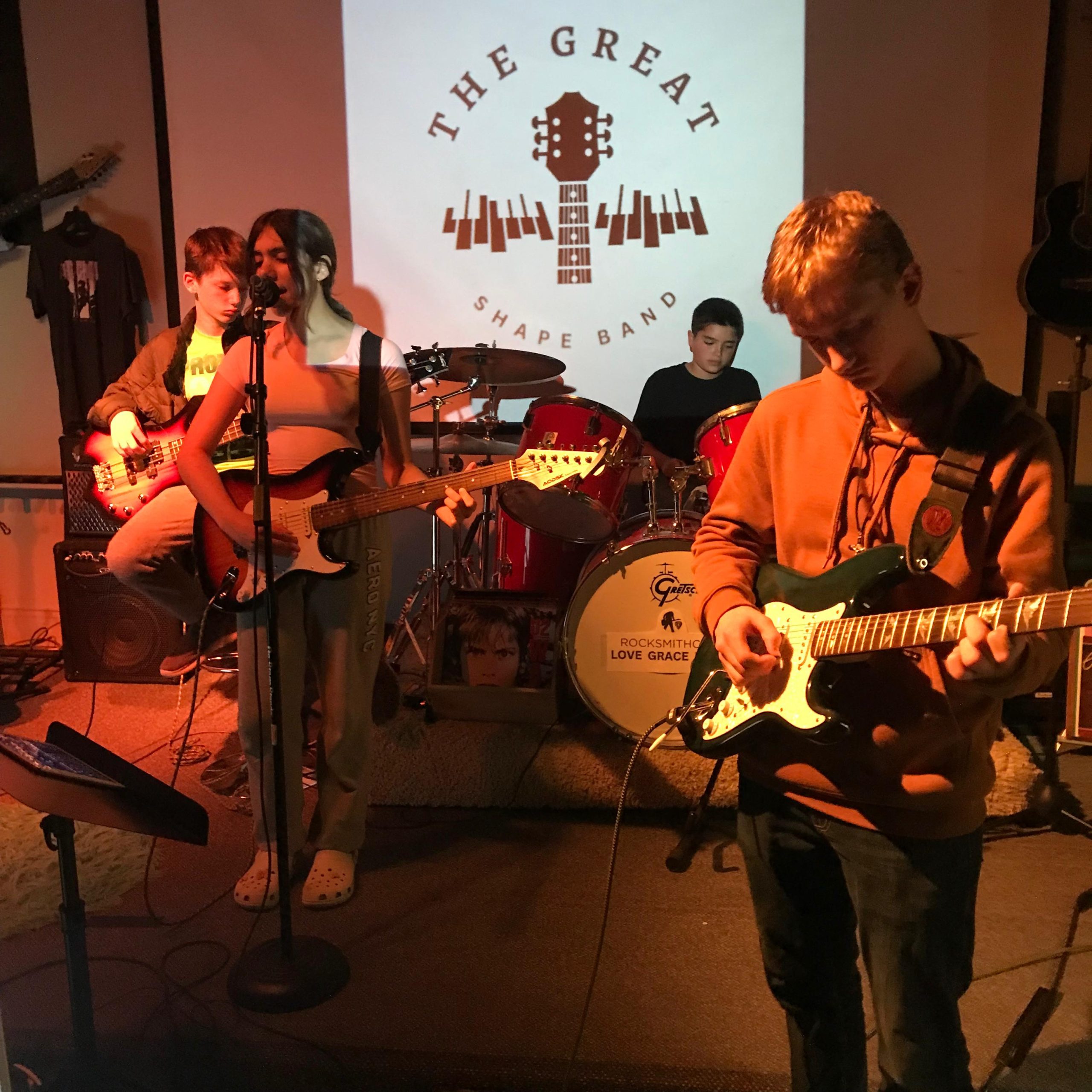 Great Shape Band rehearsal in Rockville